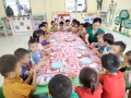 Trường mầm non Đồng Tiến tổ chức hoạt động trải nghiệm “Bé làm bánh trôi vui Tết hàn thực” năm 2023